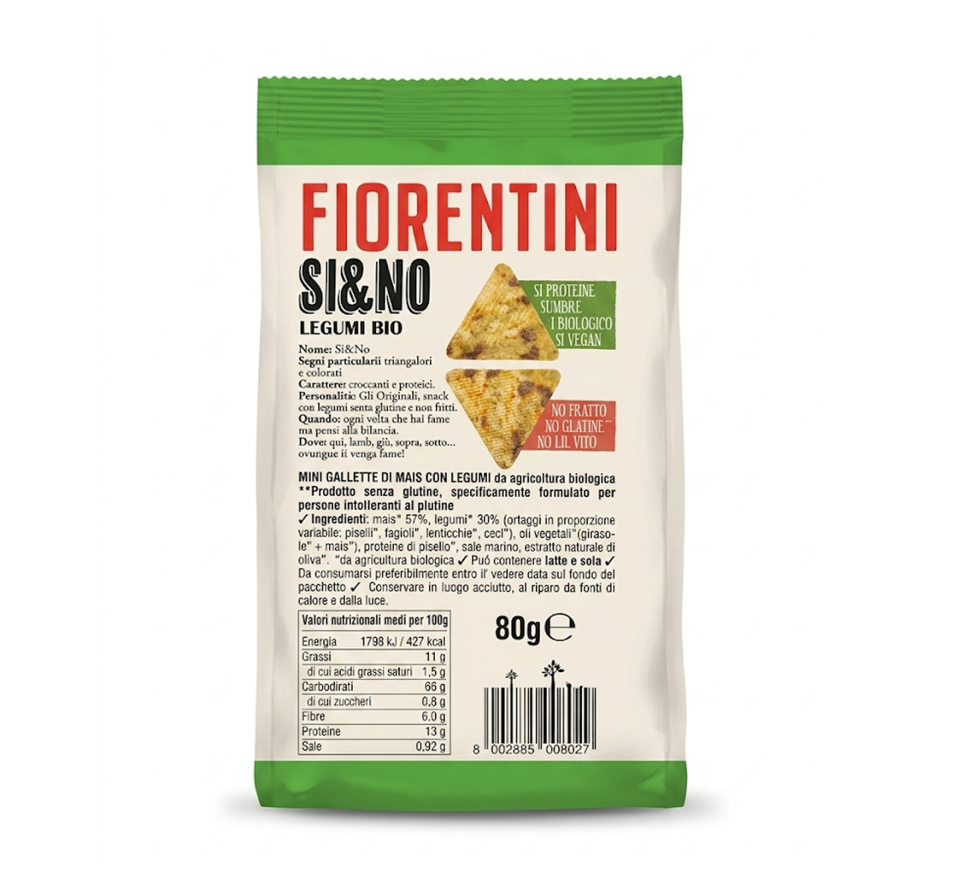 Fior di Loto Organic Legume Snack 80g - Baked and Gluten-FreeFiorentini