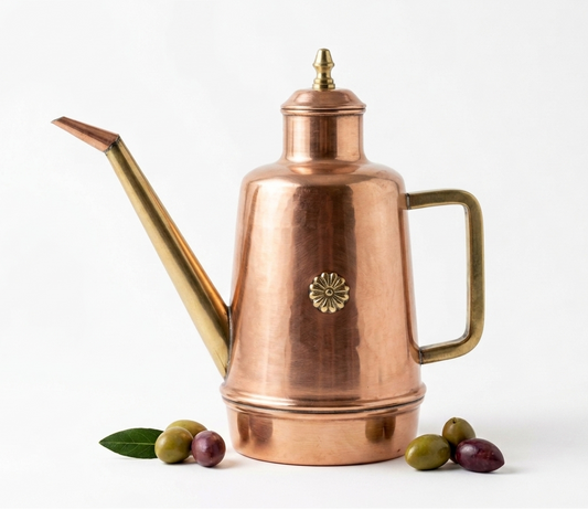Traditional Copper & Brass Oil Dispenser (Oliera) 1.0L