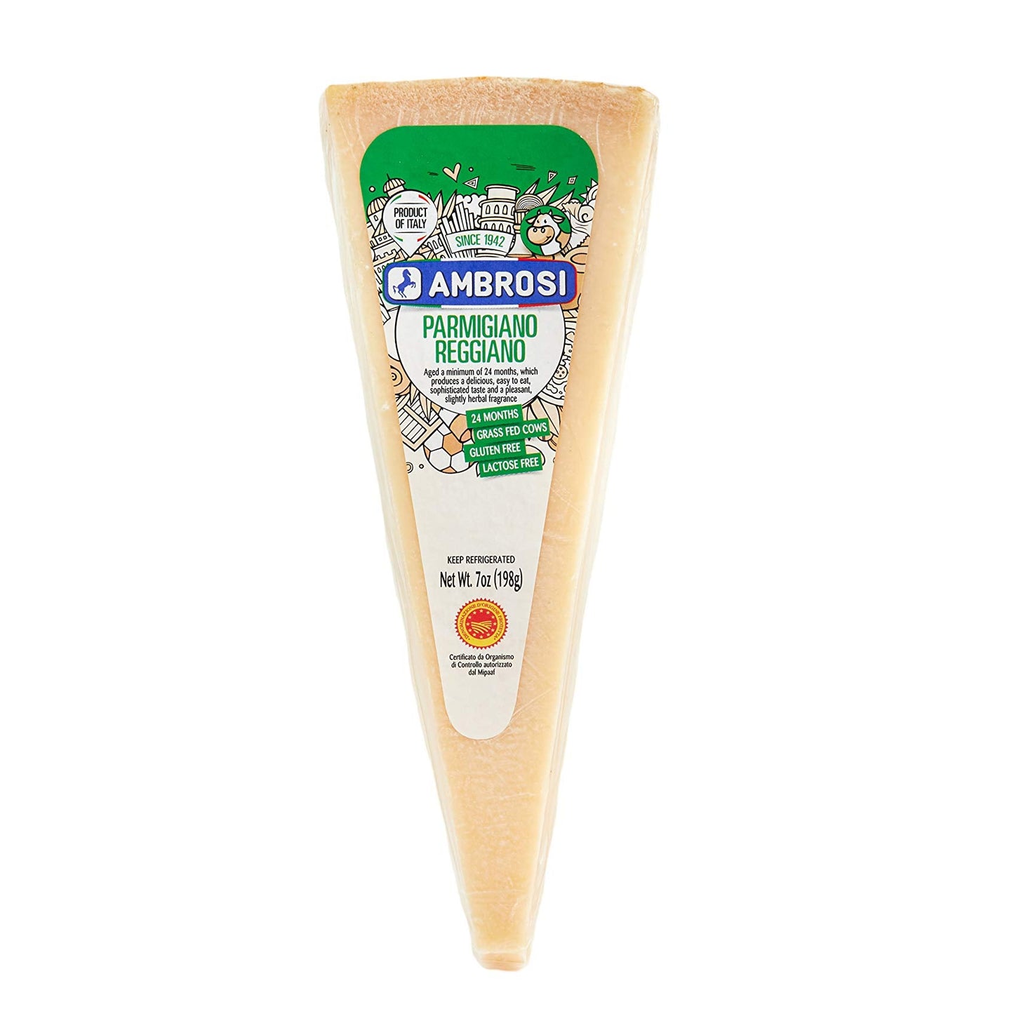 Ambrosi Parmigiano Reggiano Aged Minimum 24 Months - Gluten Free & Lactose Free