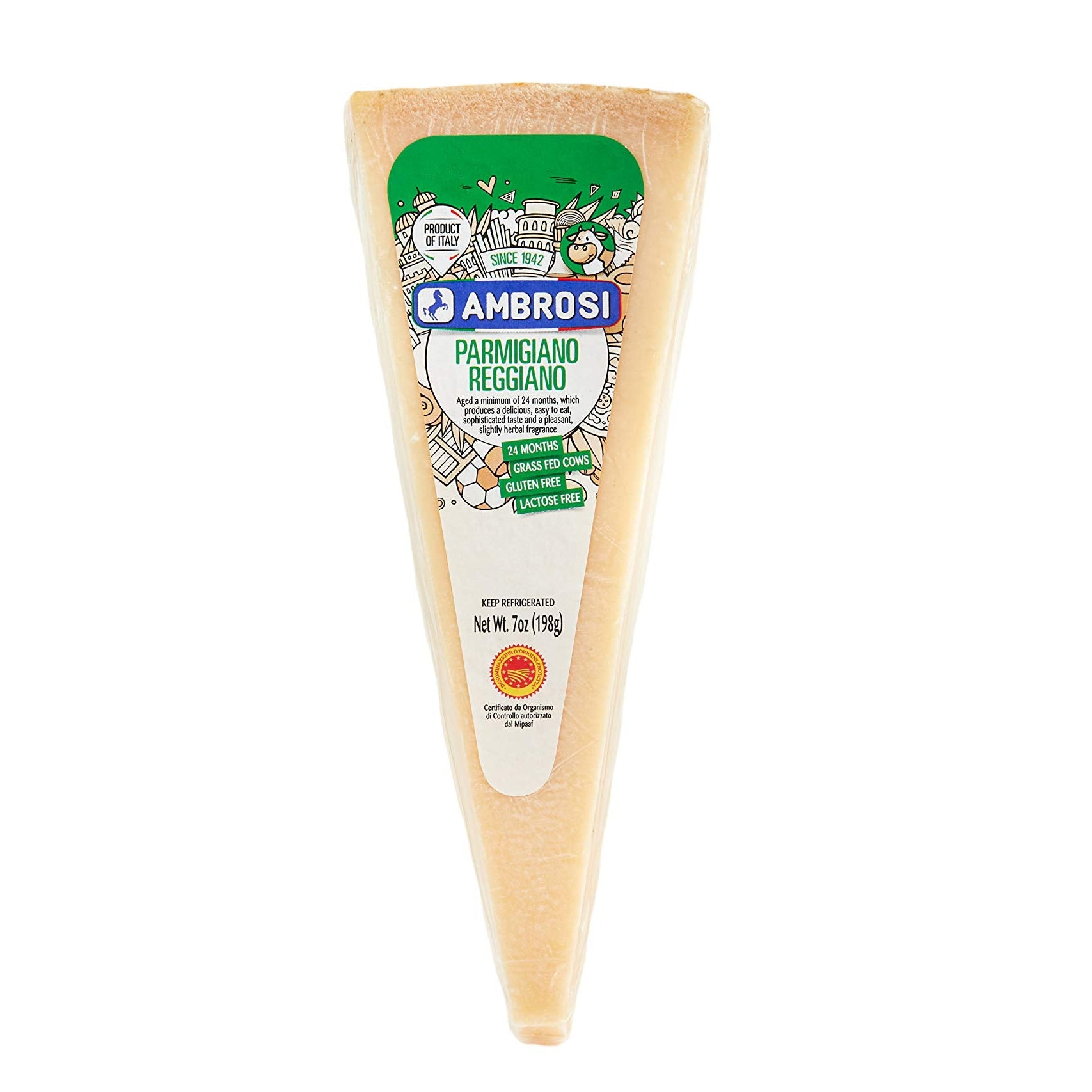 Ambrosi Parmigiano Reggiano Aged Minimum 24 Months - Gluten Free & Lactose Free