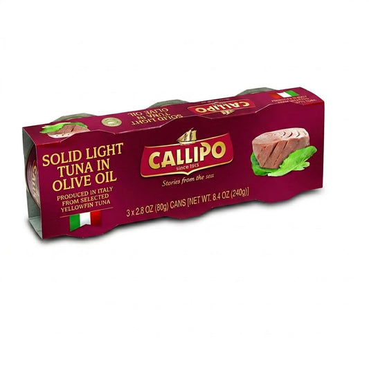 Callipo Canned Tuna in Olive Oil 2.8 Oz|80g Pack of 3