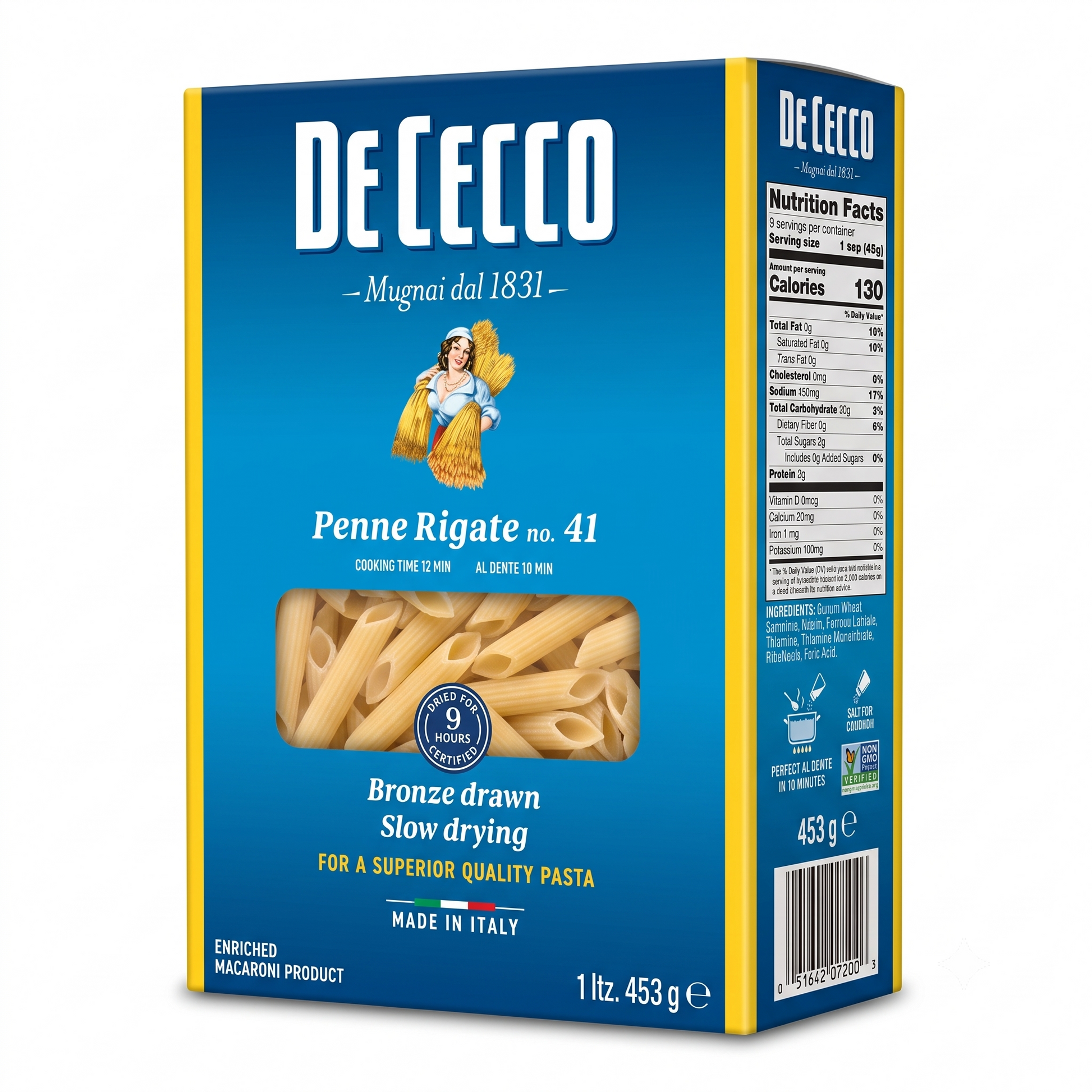 De Cecco Penne Rigate Pasta No. 41  453g