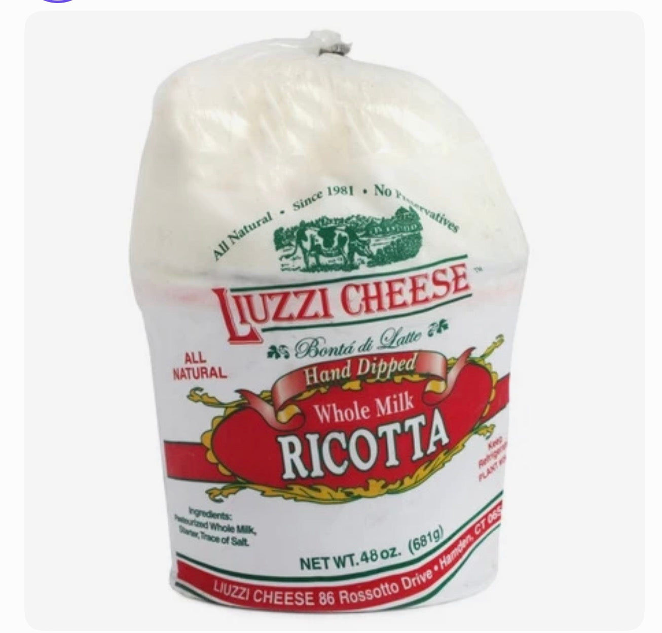 Ricotta cheese Liuzzi