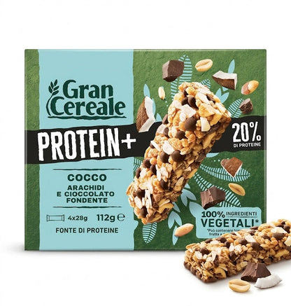 GranCereale Protein Bars with Coconut Peanuts and Dark Chocolate 112g (4X28g)