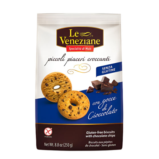 Le Veneziane Gluten Free Biscuits With Chocolate Chips 250g