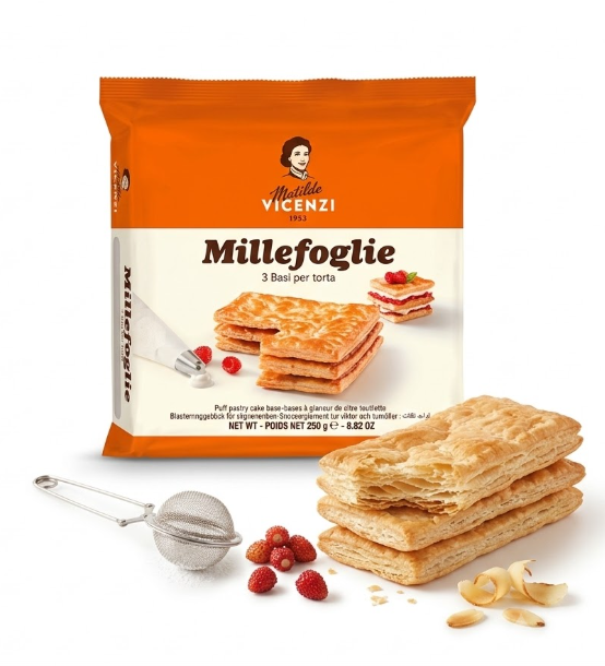 Matilde Vicenzi Millefoglie d'Italia Puff Pastry Cake Bases  250g