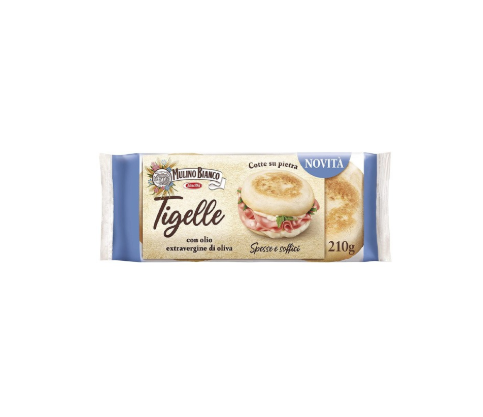 Mulino Bianco Tigelle Flatbread with Extra Virgin Olive Oil 210g