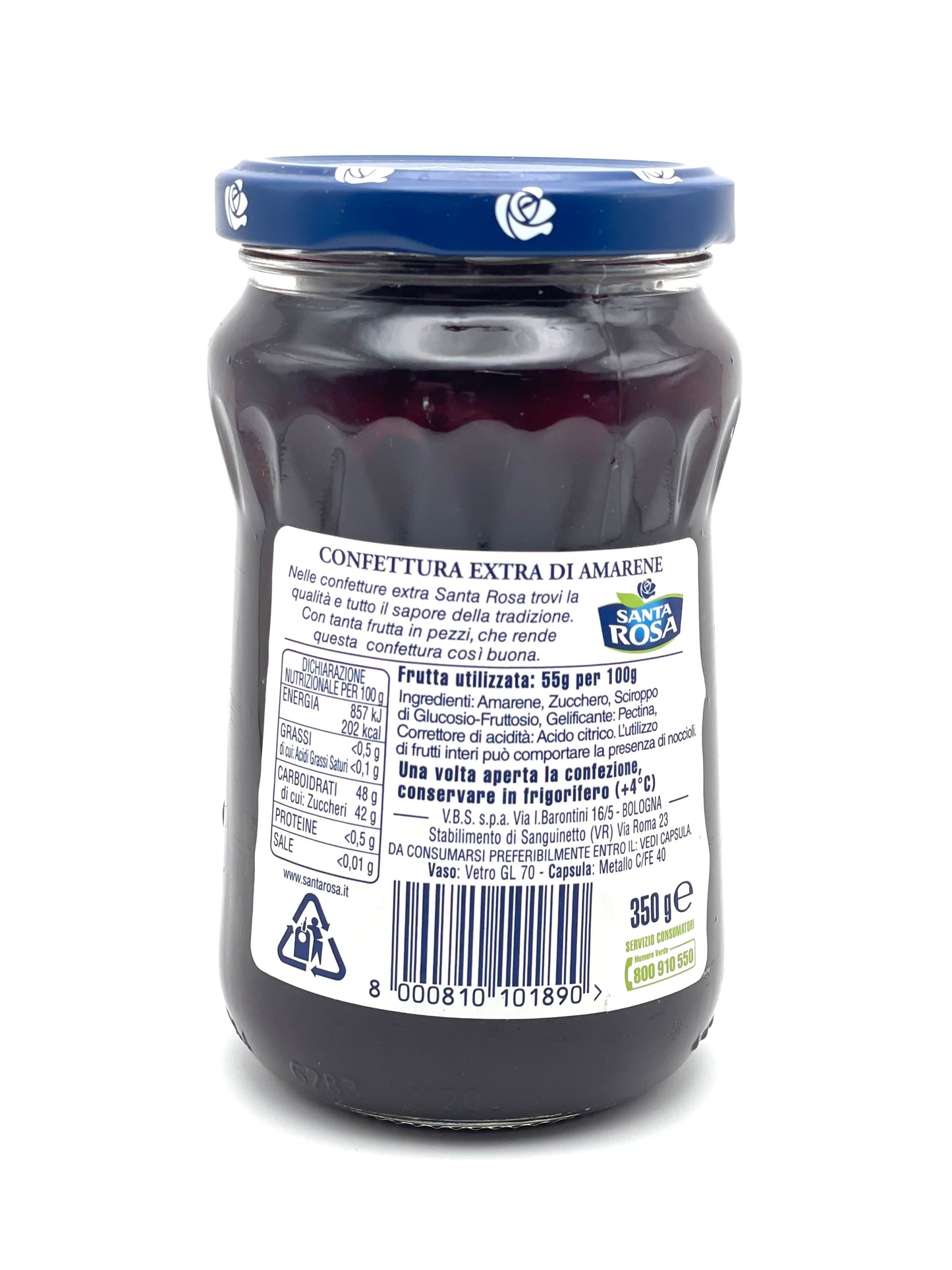 Santa Rosa Amarene Black Cherry Jam 350g